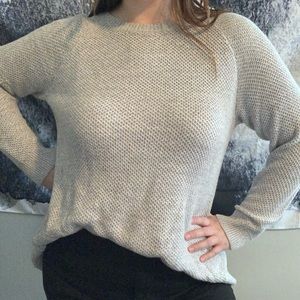 Open Back Grey Knit Sweater